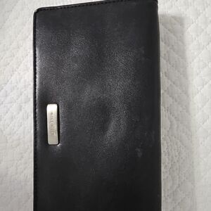 Nine West Black Leather Long Wallet